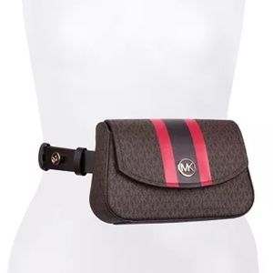 Brand new Women's Logo Striped Fanny Pack
